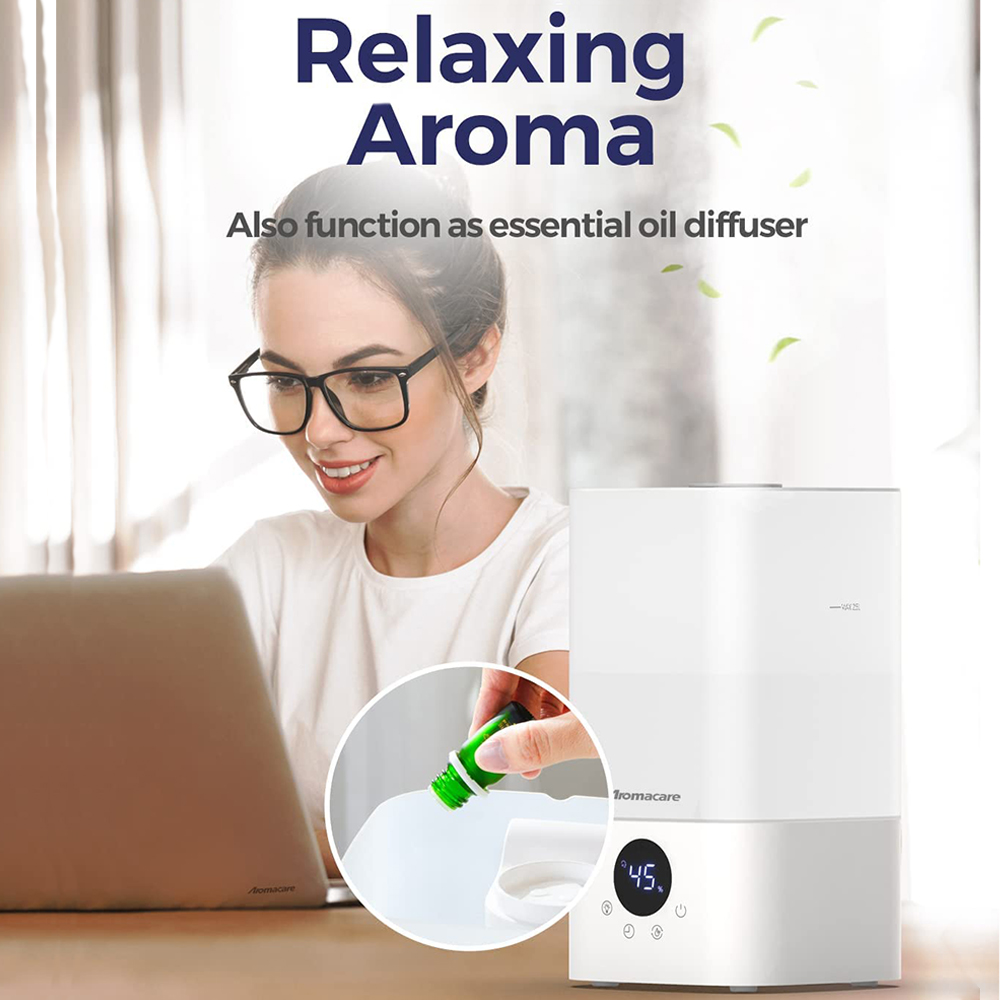 Umidificatore ad ultrasuoni a led ad alta capacità per camera da letto