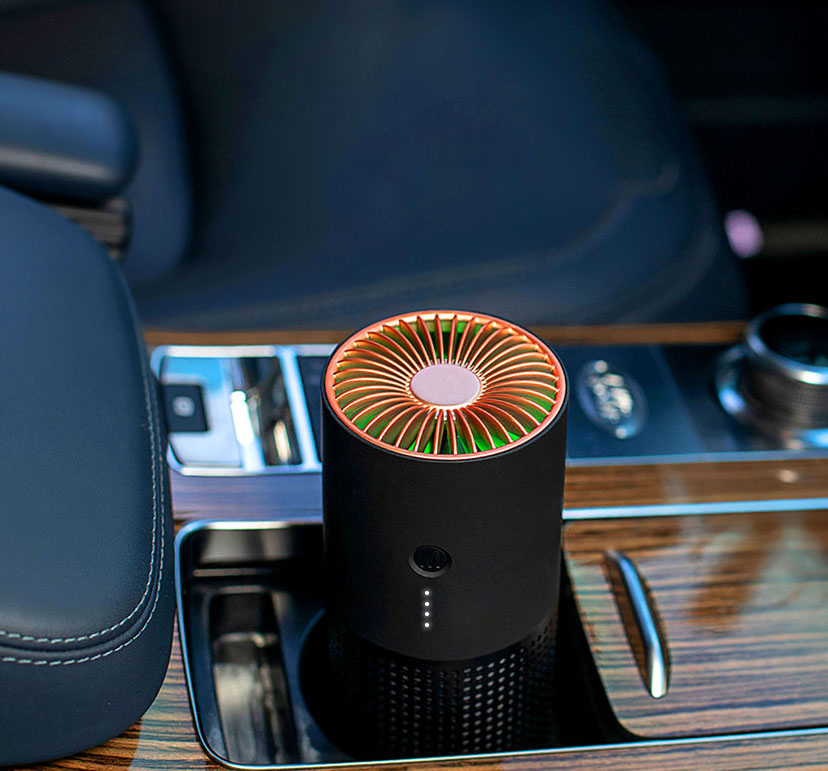 Mini purificatore d'aria portatile per auto da viaggio